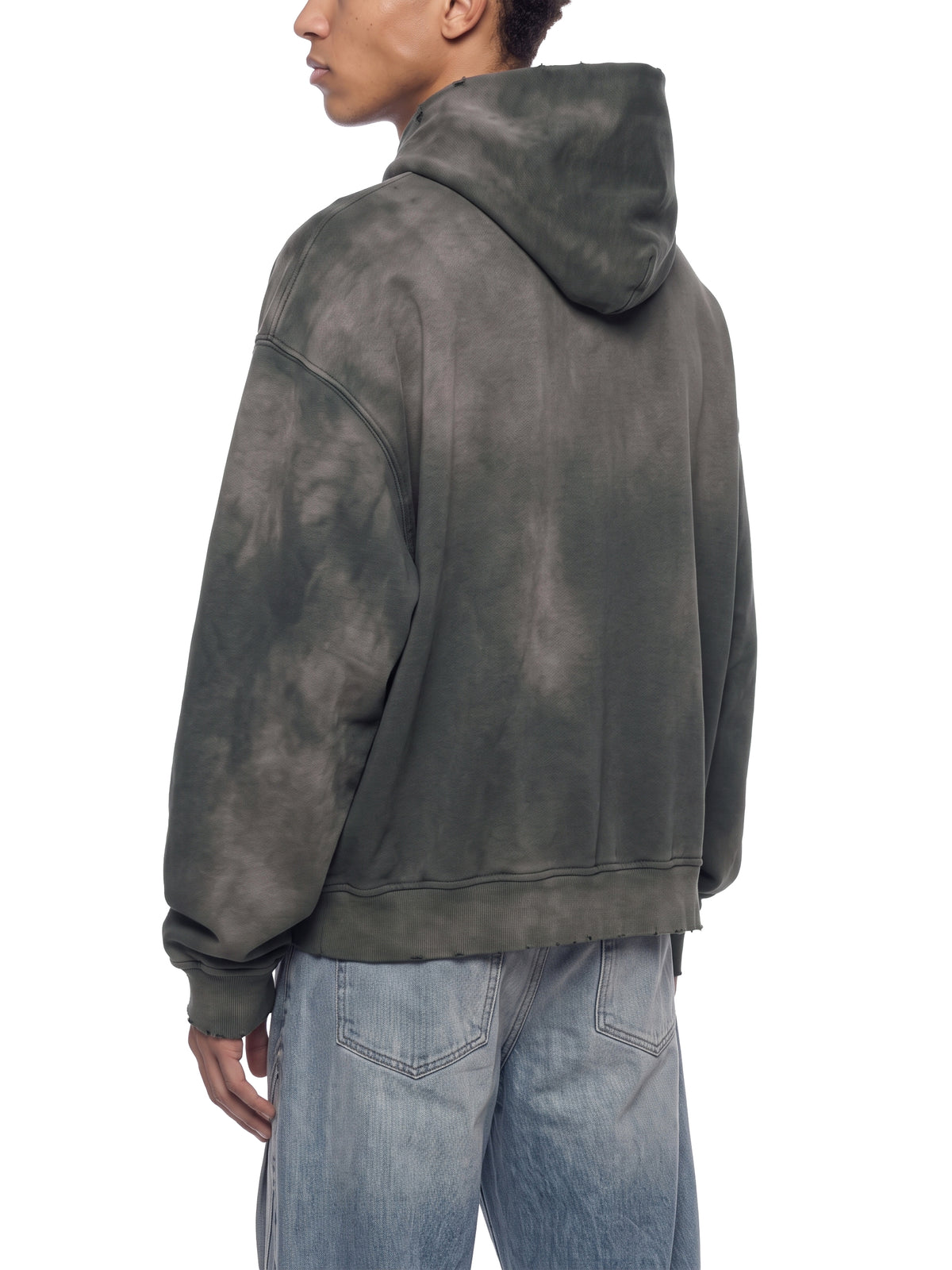Unisex Sunfade Distressed Boxy Hoodie
