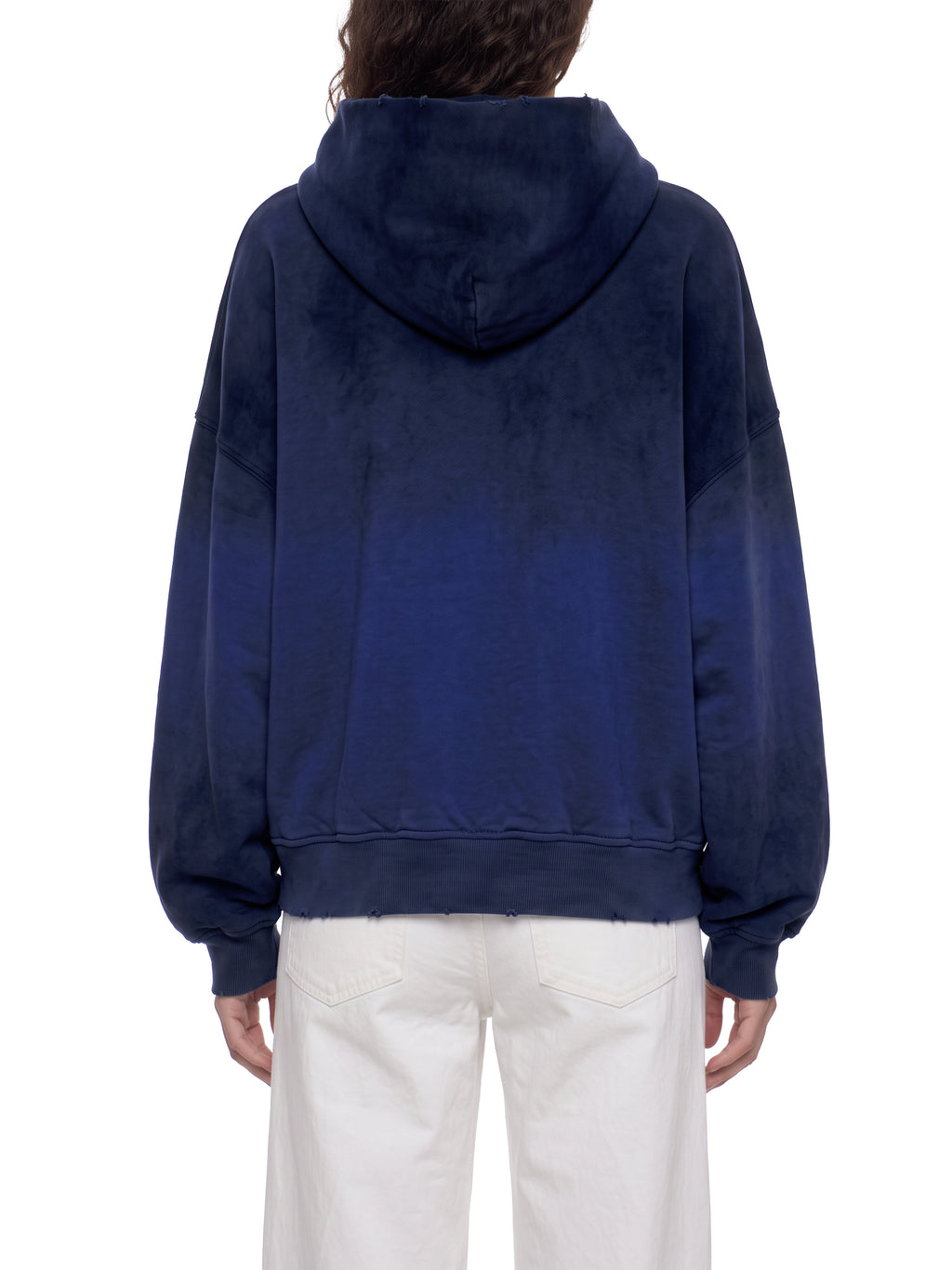 Unisex Sunfade Distressed Boxy Hoodie