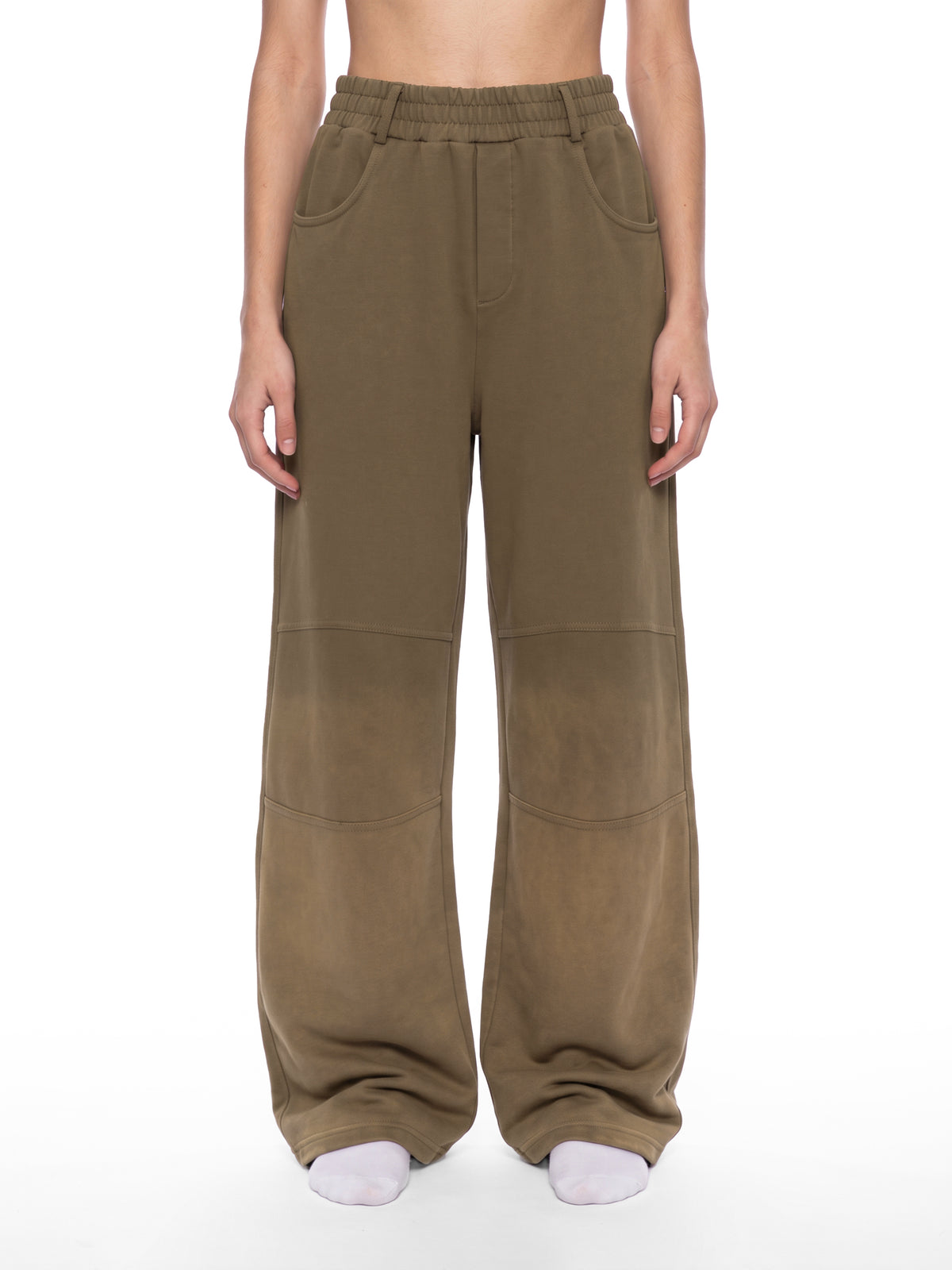 Unisex Sunfade Paneled Barrel Leg Sweatpants