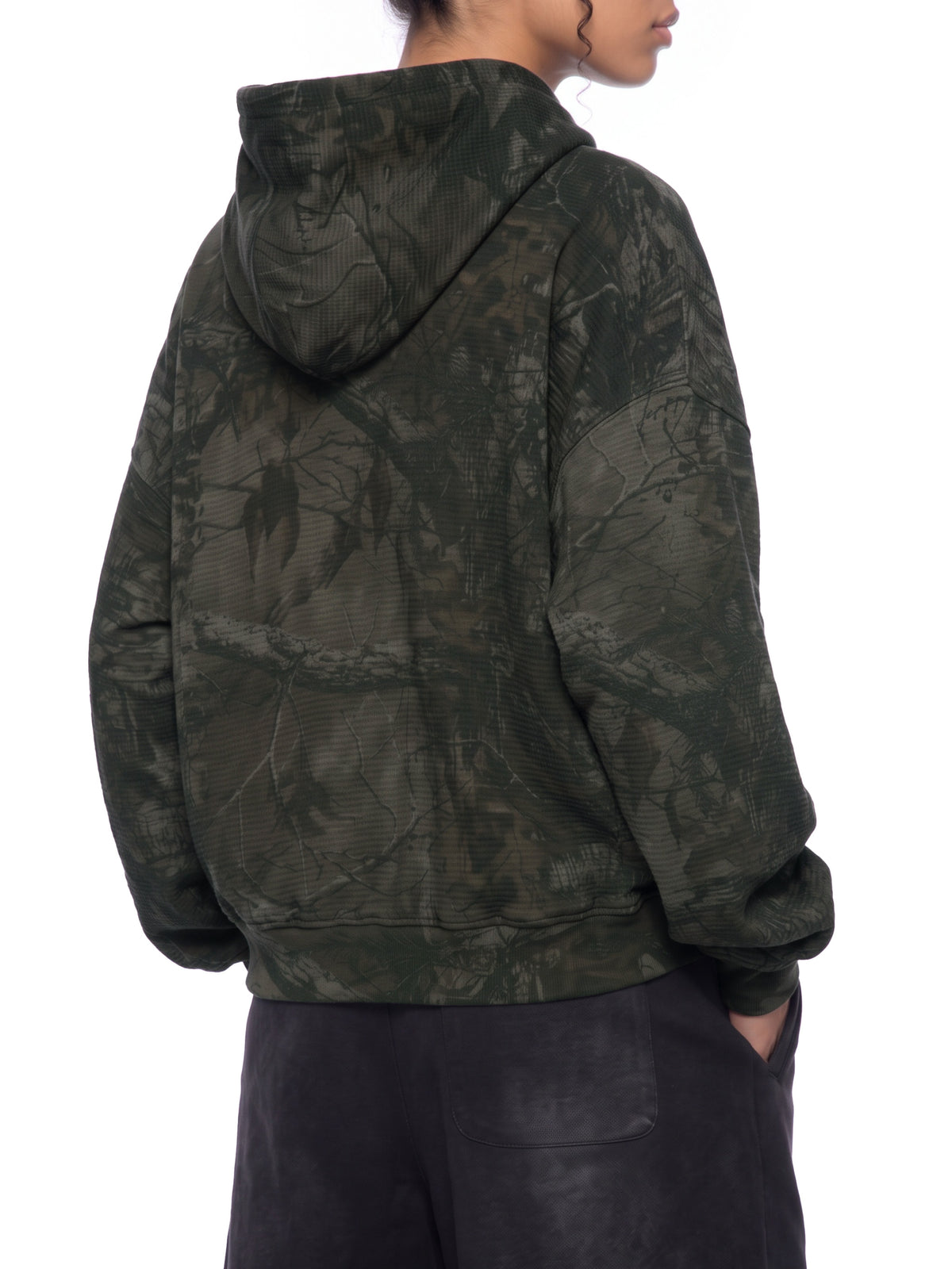 Unisex Waffle Tree Camo Boxy Hoodie
