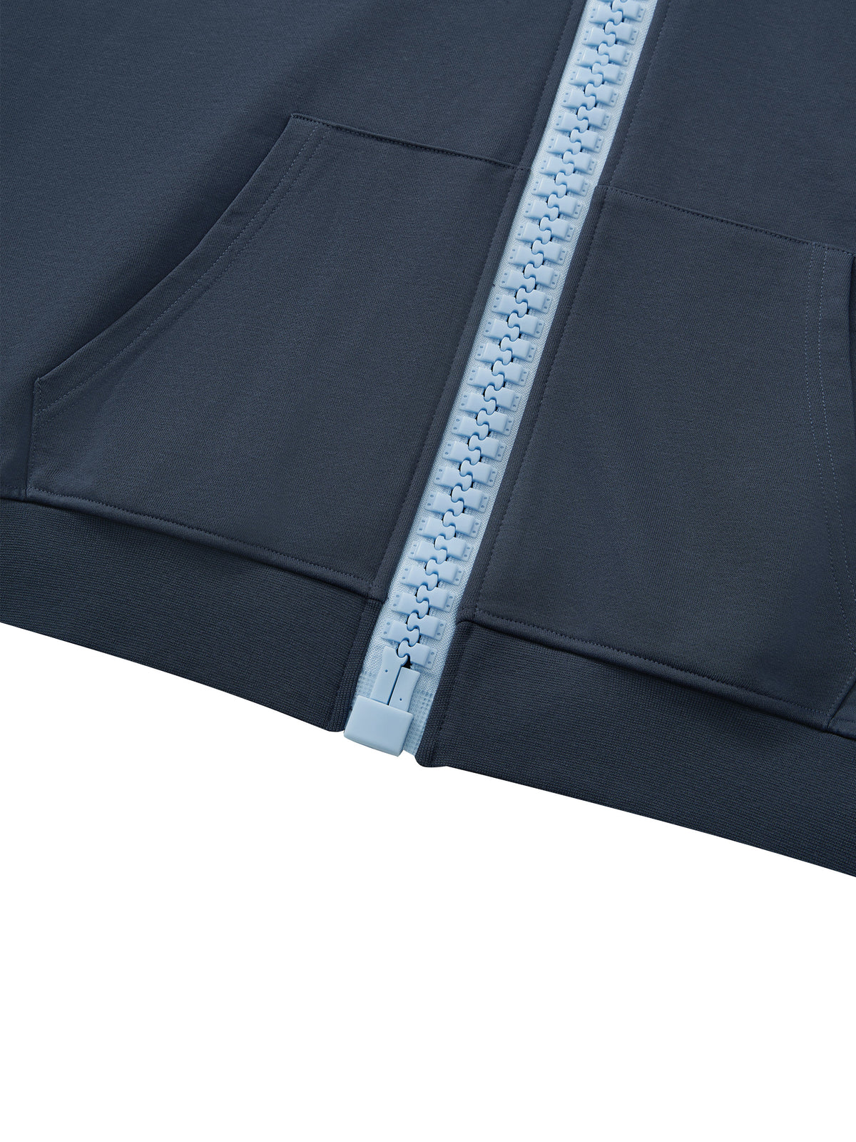V Oversized Chunky-Zip Boxy Hoodie