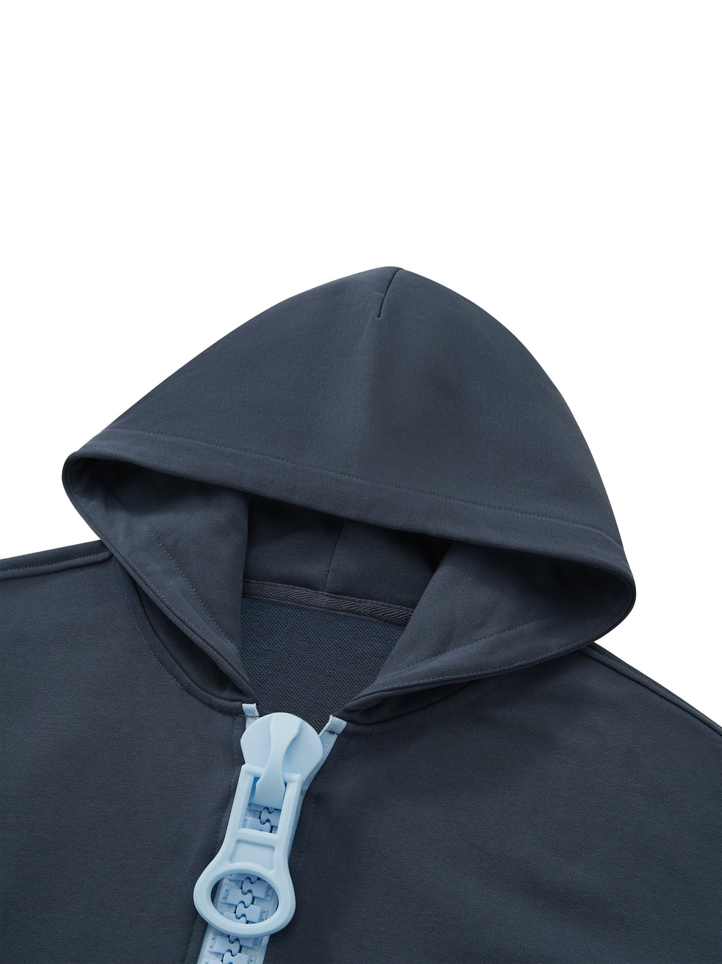 V Oversized Chunky-Zip Boxy Hoodie