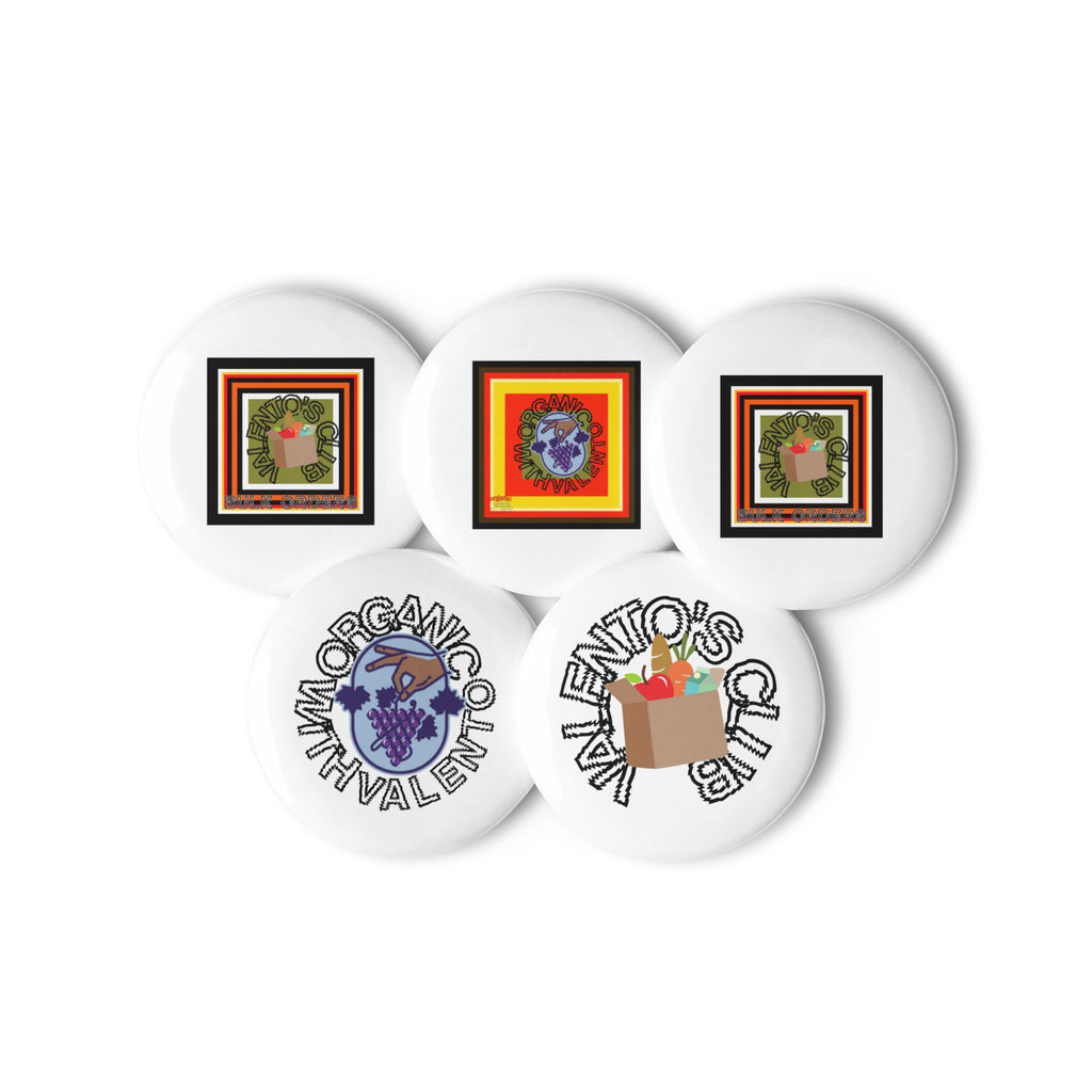 Set of pin buttons