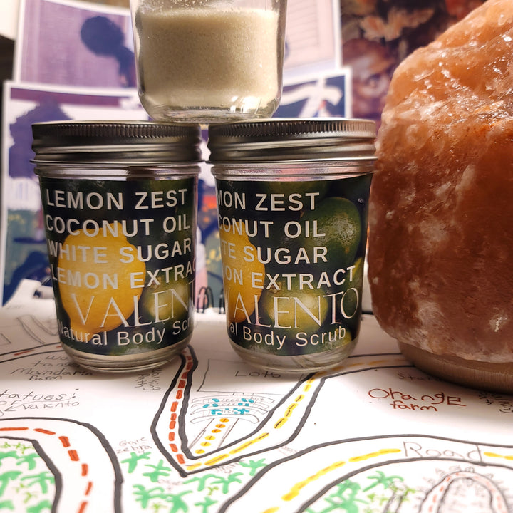 LEMON ZEST COCONUT OIL WHITE SUGAR BODY SCRUB 1