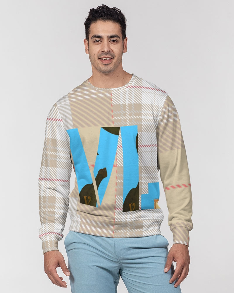 VALENTO  Men's Classic French Terry Crewneck Pullover