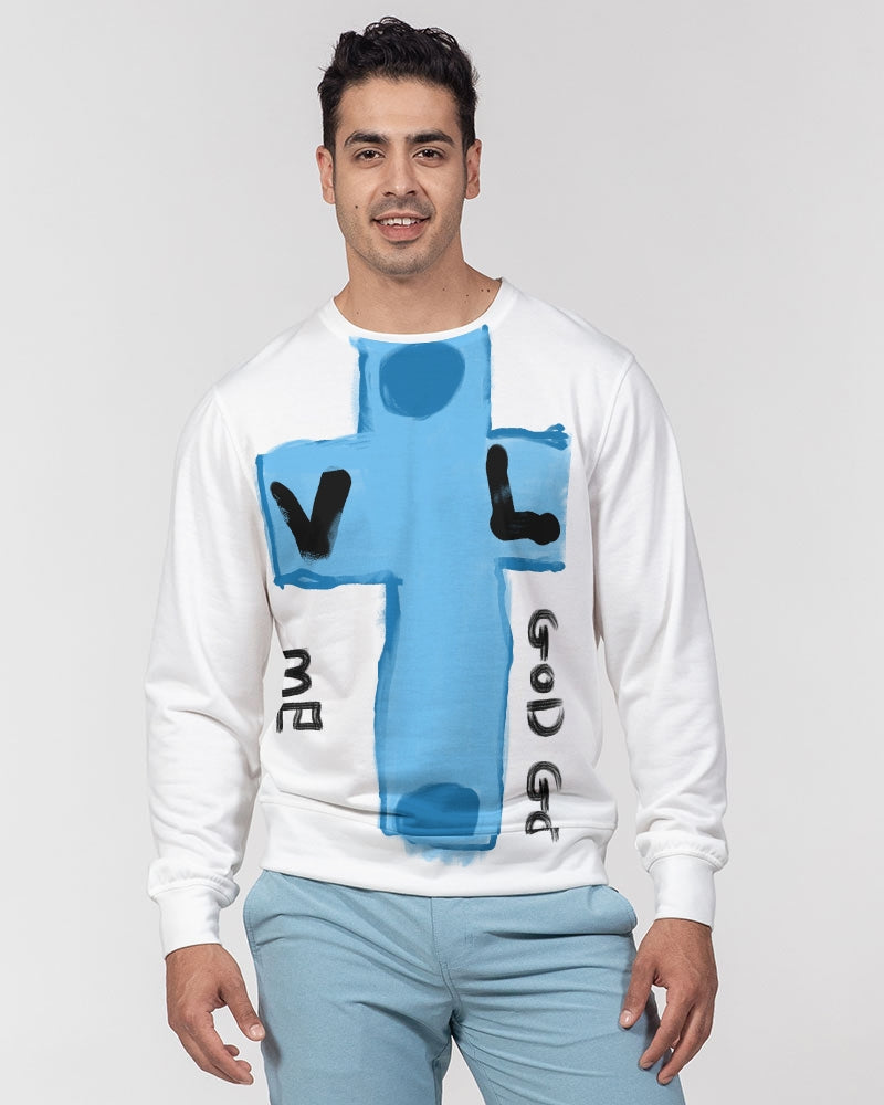 VALENTOLAMONT  Men's Classic French Terry Crewneck Pullover