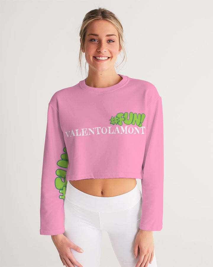 VALENTOLAMONT pink  Women's Cropped Sweatshirt