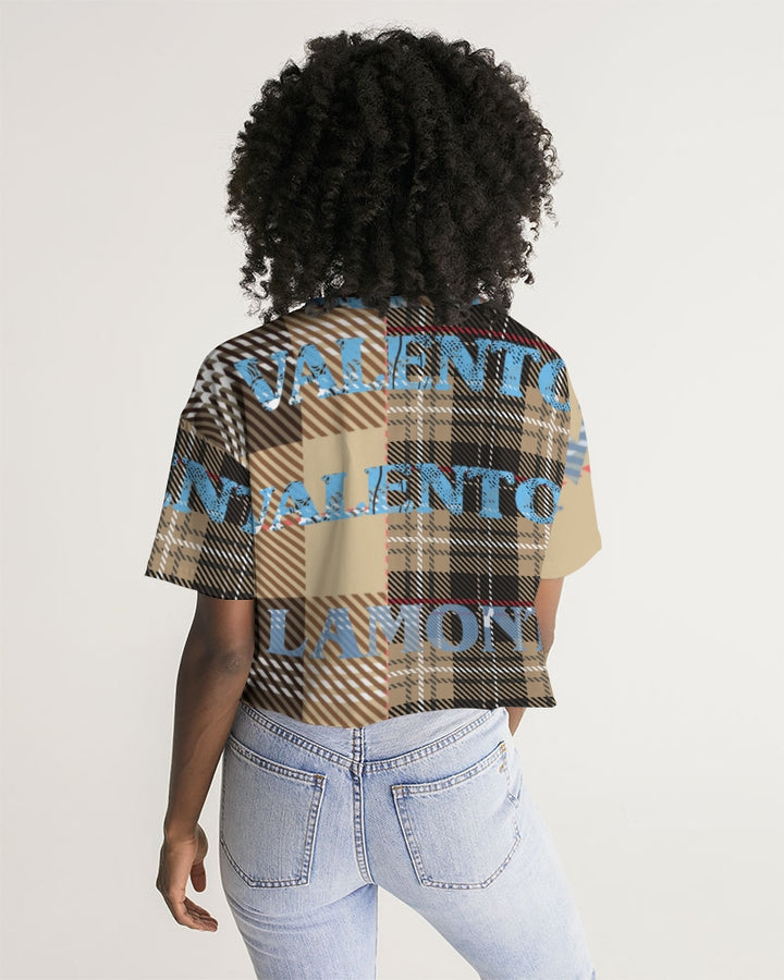 VALENTO Women's Lounge Cropped Tee