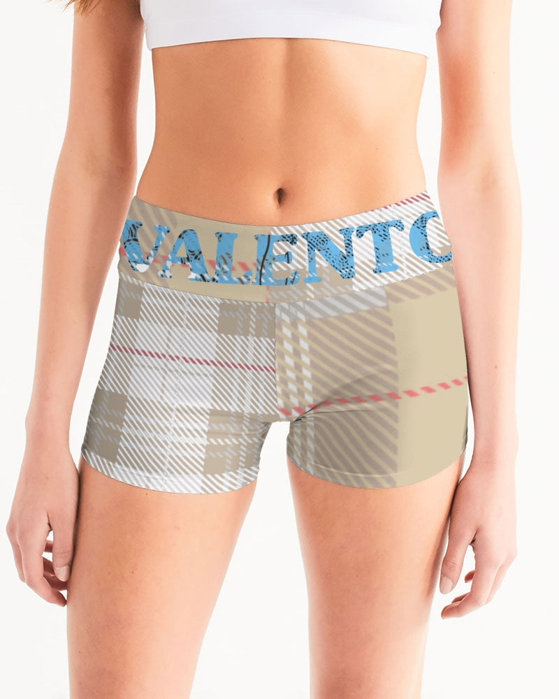 VALENTO  Women's Mid-Rise Yoga Shorts