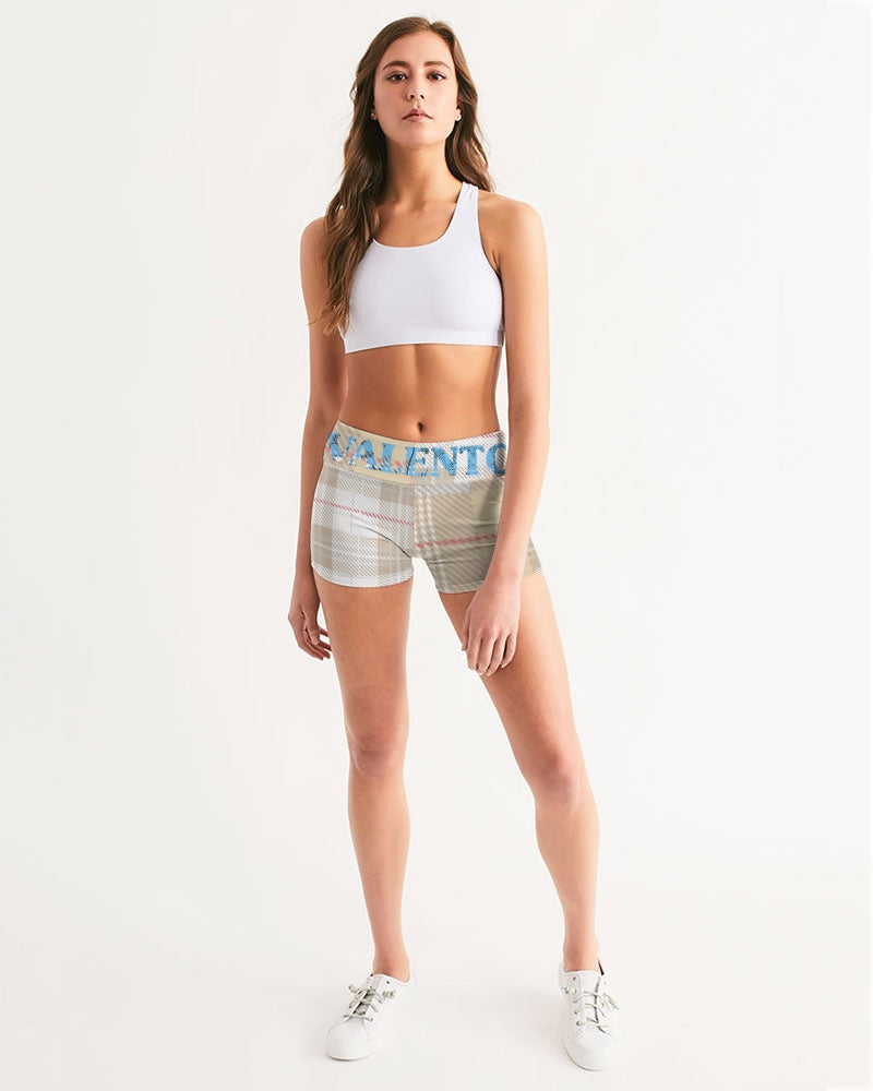 VALENTO  Women's Mid-Rise Yoga Shorts