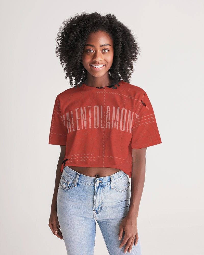 VALENTO Women's Lounge Cropped Tee