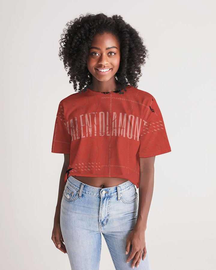 VALENTO Women's Lounge Cropped Tee