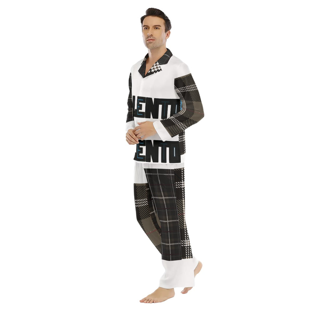 All-Over Print Men's Lapel Pajama Set