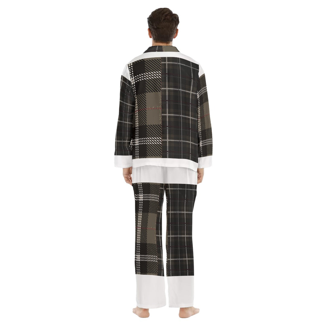 All-Over Print Men's Lapel Pajama Set