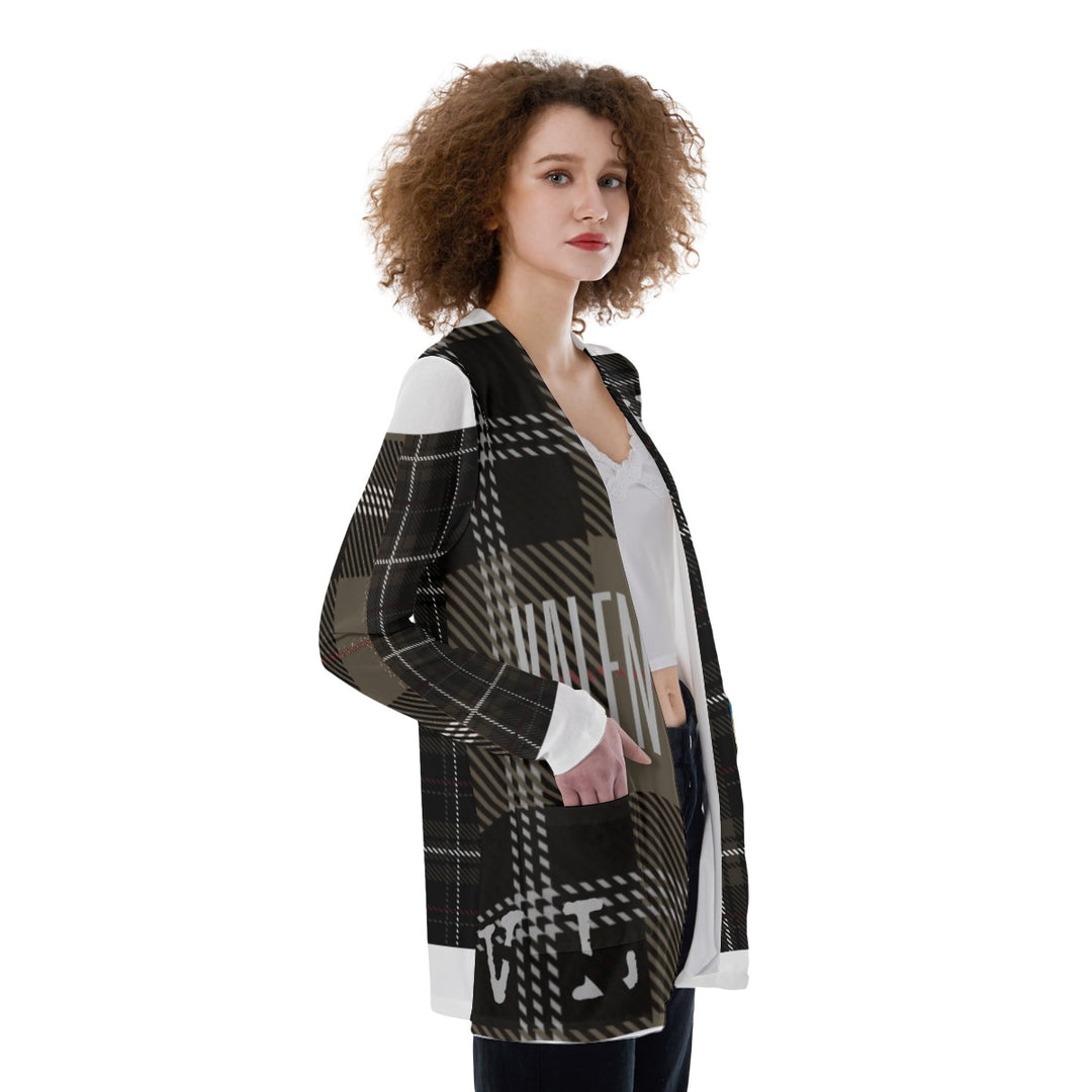 All-Over Print Women's Patch Pocket Cardigan