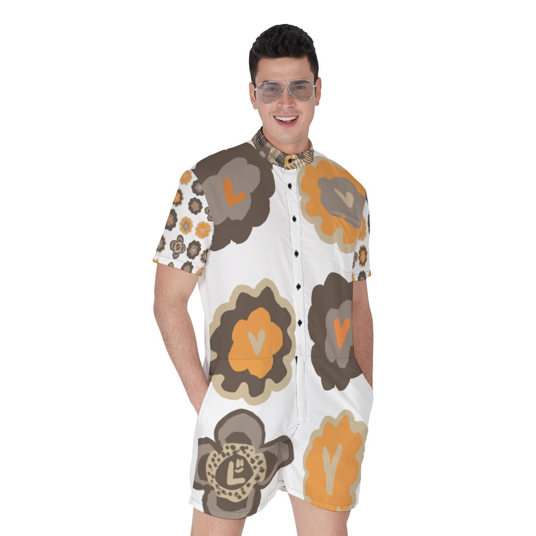 All-Over Print Men's Rompers