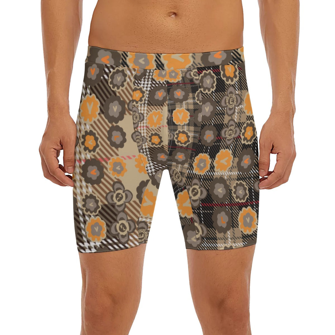 All-Over Print Men's Long Boxer Briefs