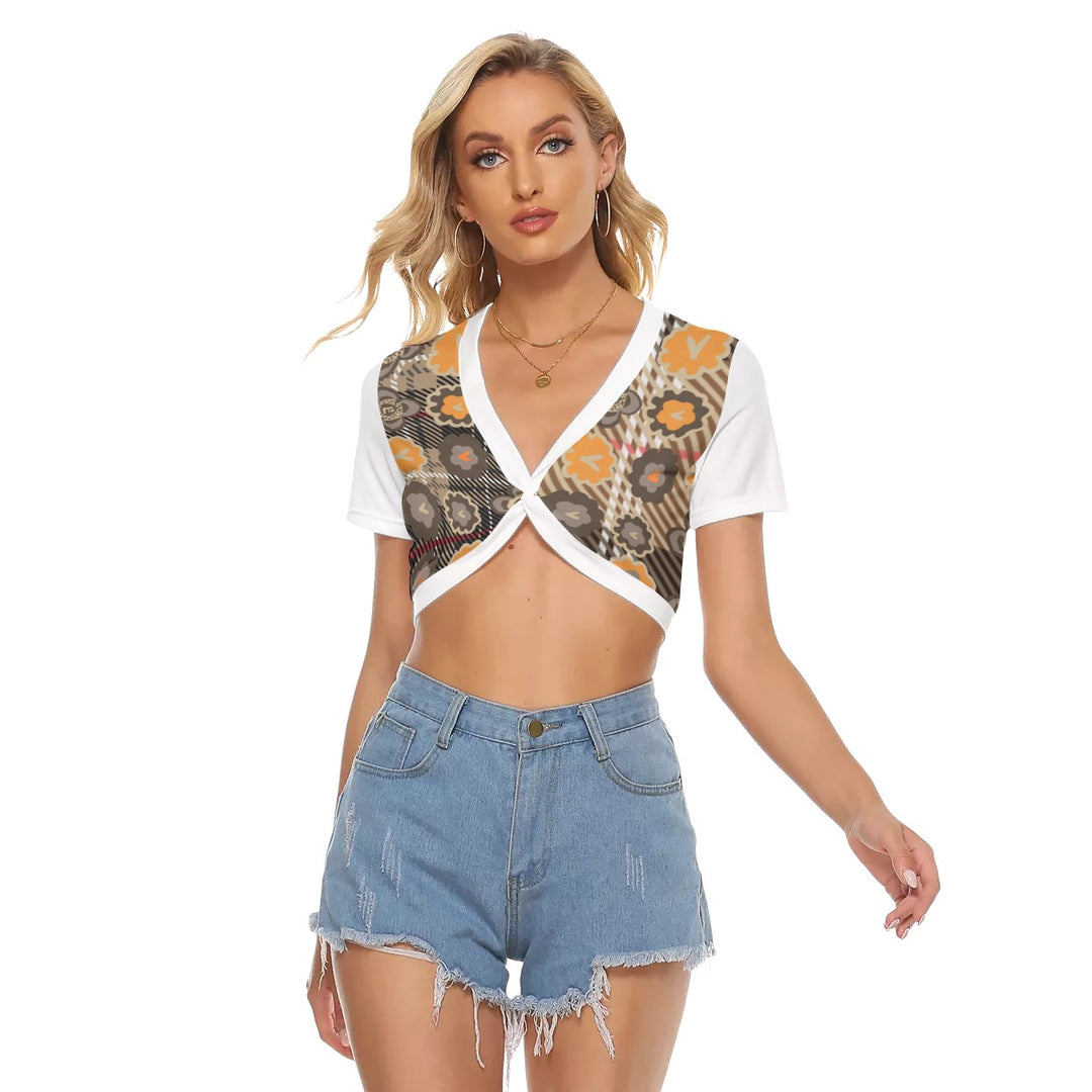All-Over Print Women's Knotted Crop Top