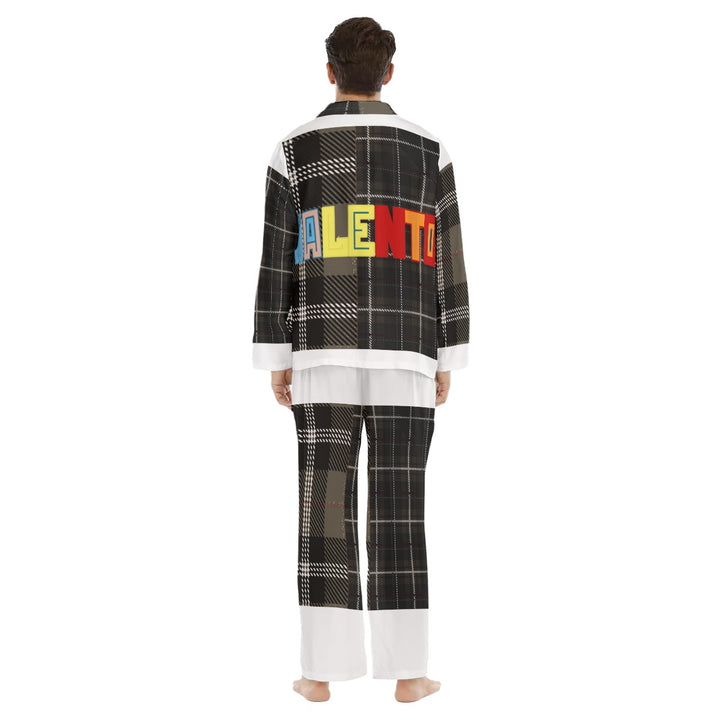 All-Over Print Men's Lapel Pajama Set