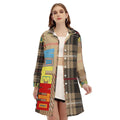All-Over Print Women's Side Split Dress With Shirt Placket
