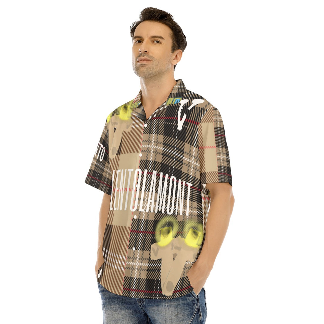 VL All-Over Print Men's Shirt With Button Closure