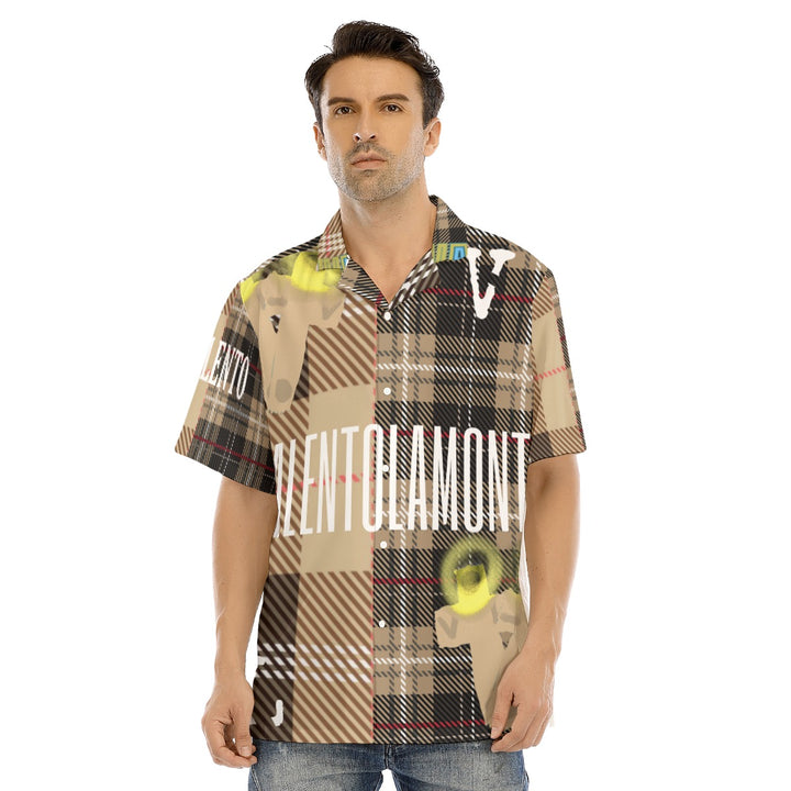 VL All-Over Print Men's Shirt With Button Closure