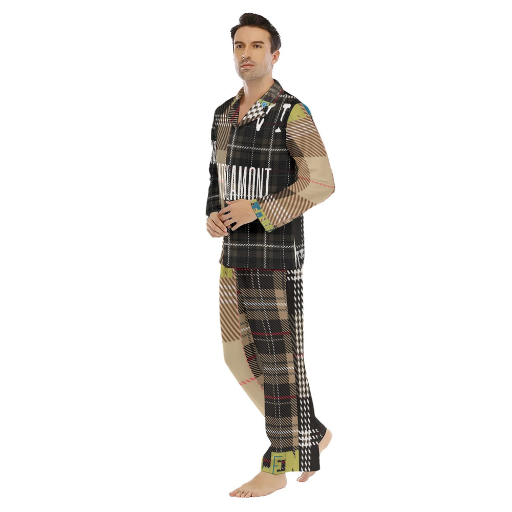 All-Over Print Men's Lapel Pajama Set