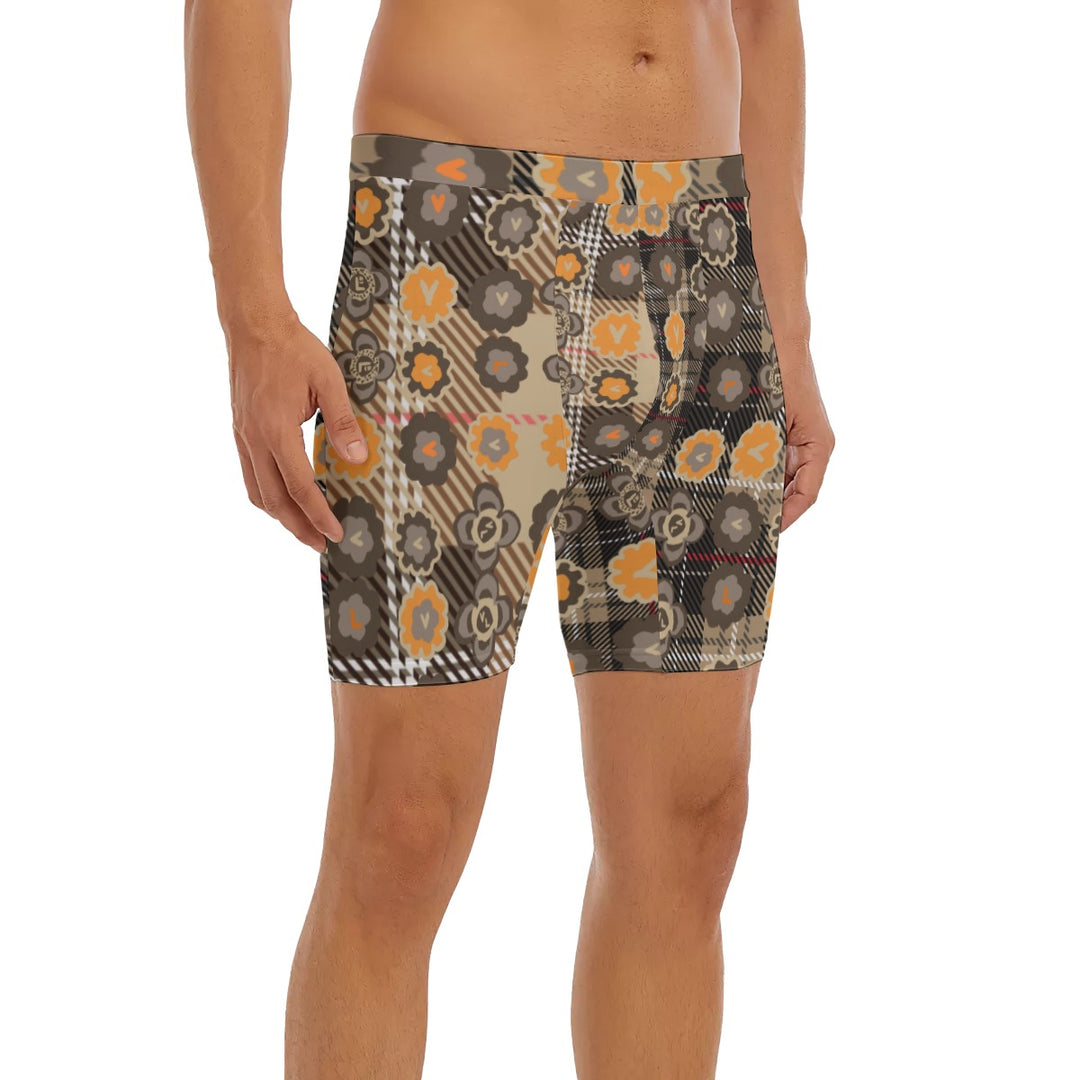 All-Over Print Men's Long Boxer Briefs