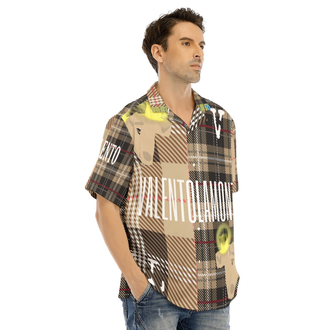 VL All-Over Print Men's Shirt With Button Closure