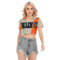 All-Over Print Women's V-Neck Lapel Blouse