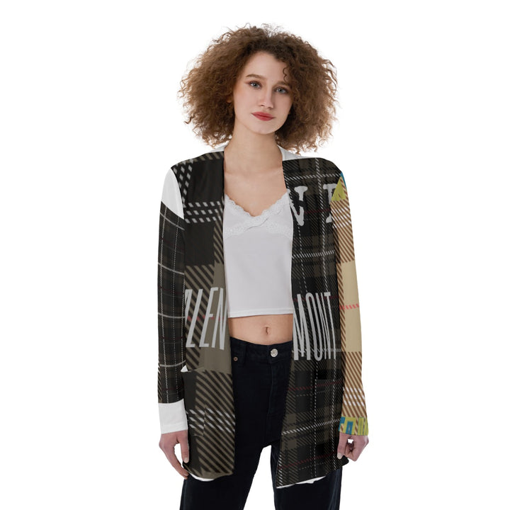 All-Over Print Women's Patch Pocket Cardigan