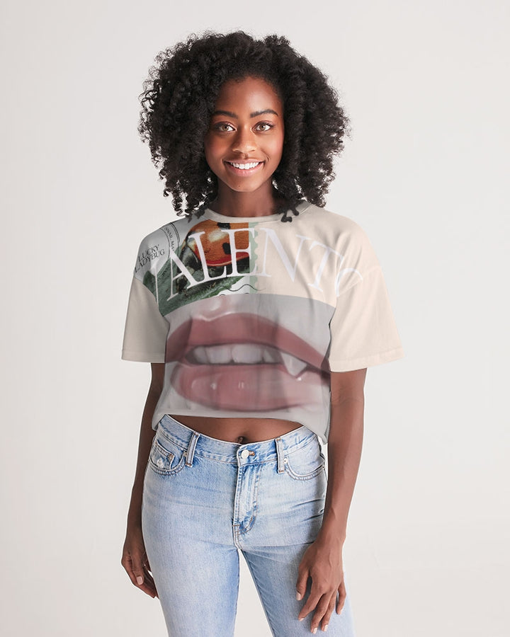 VALENTO  Women's Lounge Cropped Tee