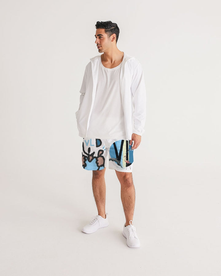 Valentolamont light blue  Men's Jogger Shorts