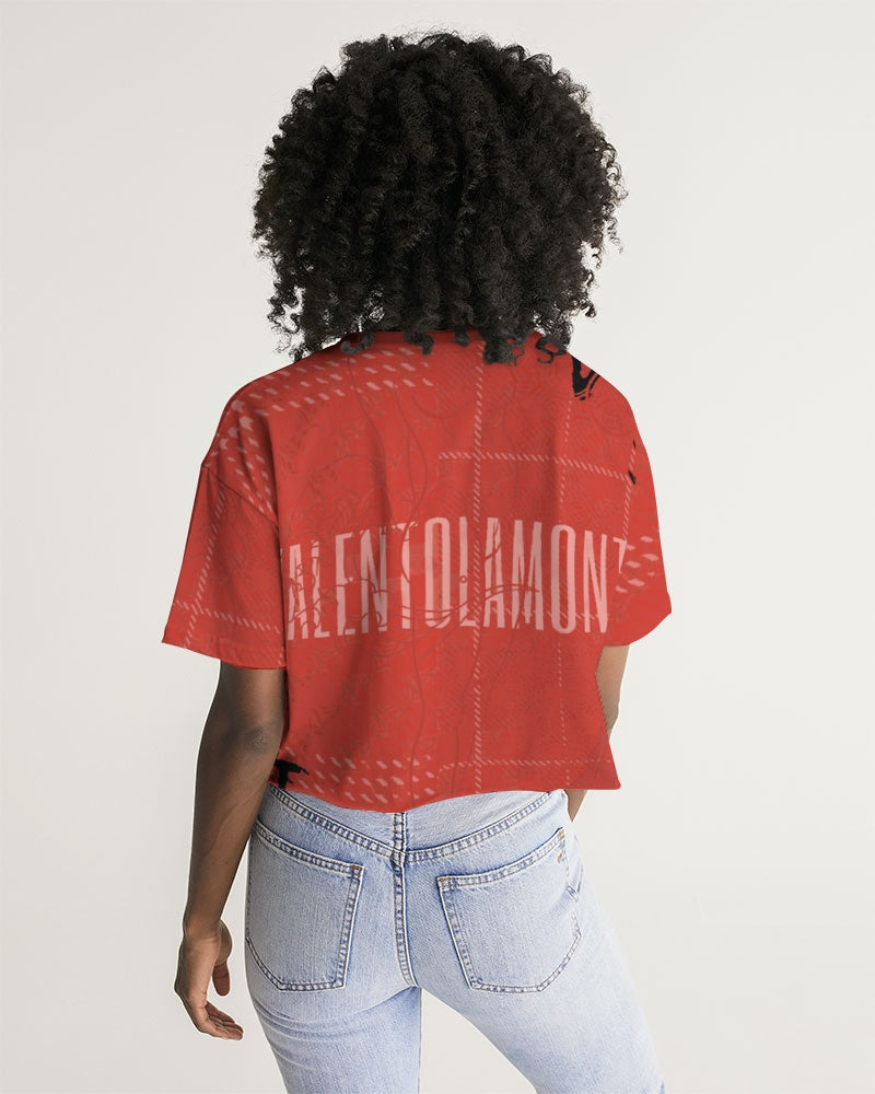 VALENTO Women's Lounge Cropped Tee
