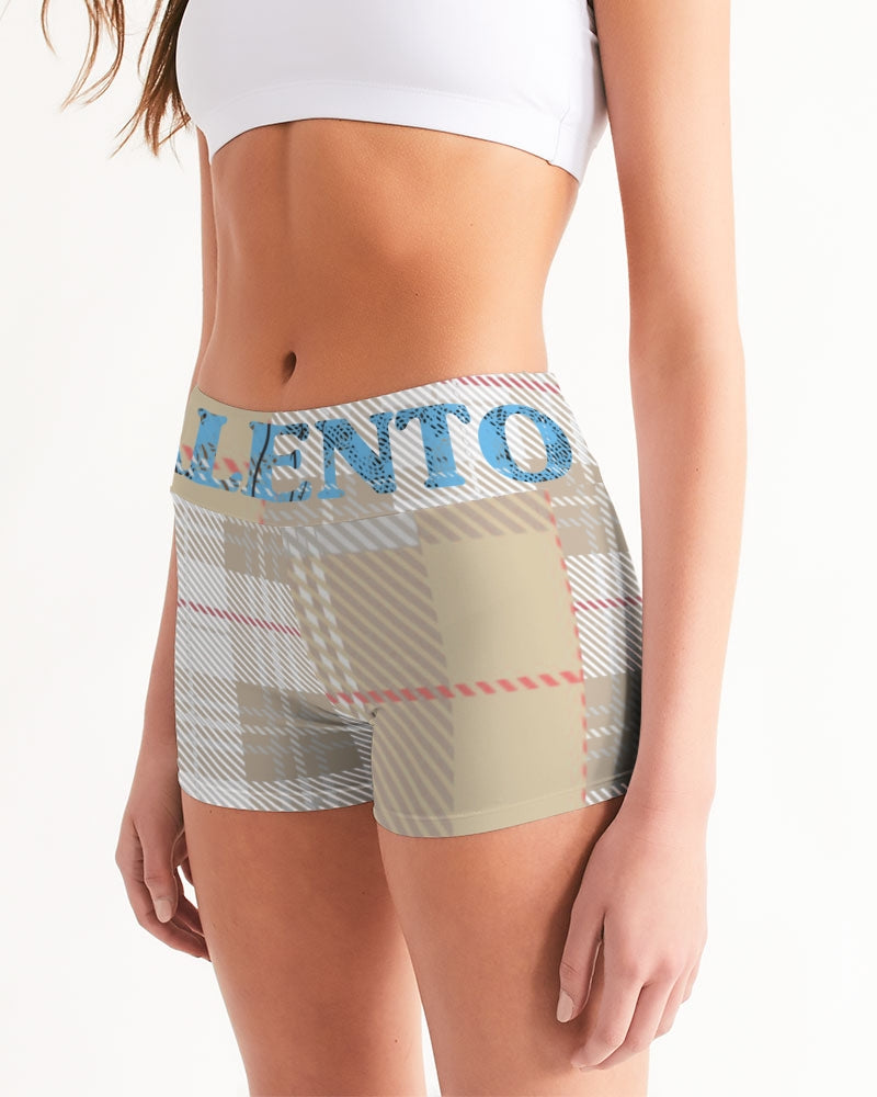 VALENTO  Women's Mid-Rise Yoga Shorts
