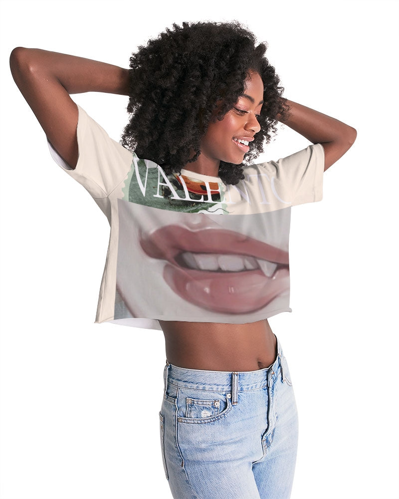 VALENTO  Women's Lounge Cropped Tee