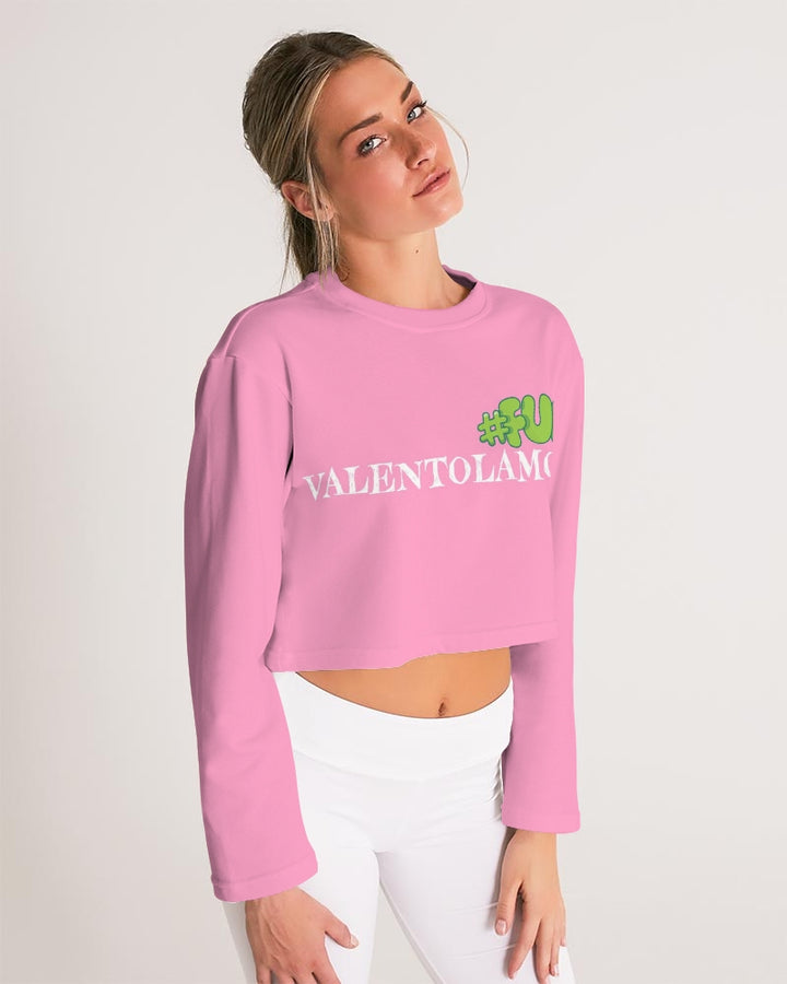 VALENTOLAMONT pink  Women's Cropped Sweatshirt