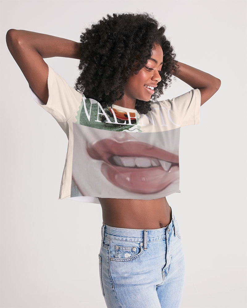 VALENTO  Women's Lounge Cropped Tee