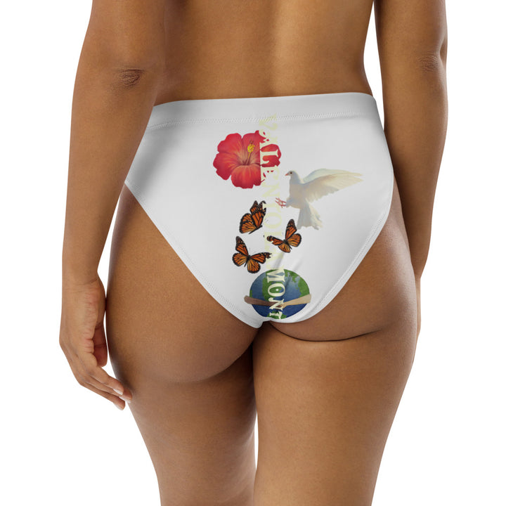 Recycled high-waisted bikini bottom