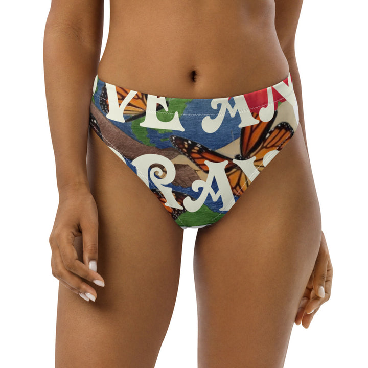 Recycled high-waisted bikini bottom