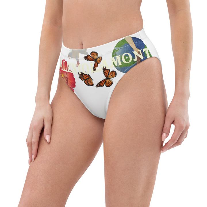 Recycled high-waisted bikini bottom