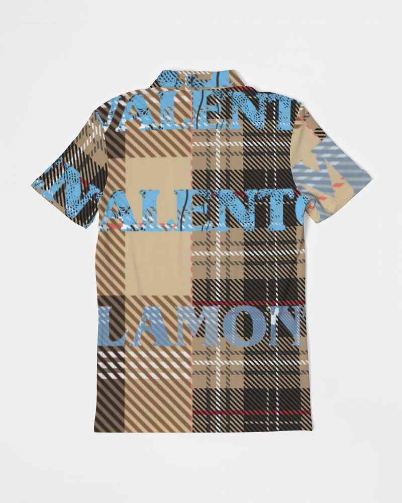VALENTO Men's Slim Fit Short Sleeve Polo