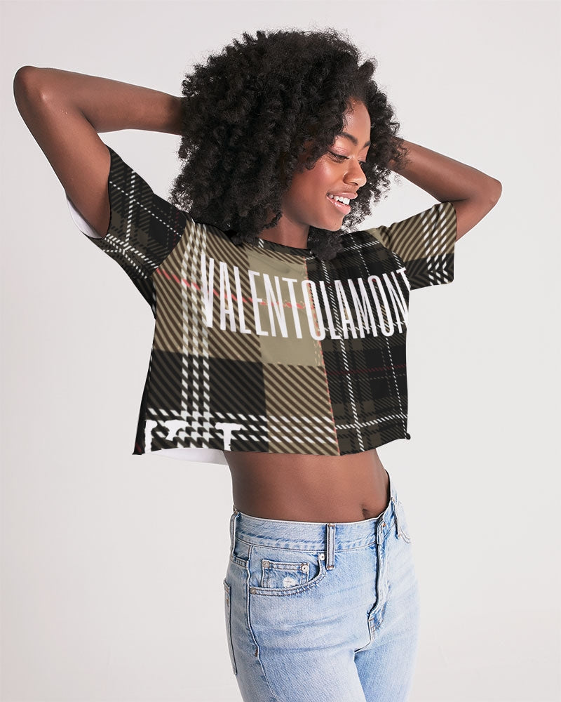 VALENTO Women's Lounge Cropped Tee