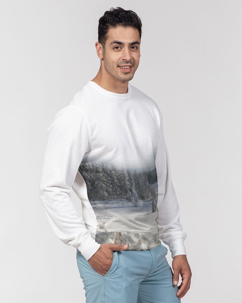 Valento  Men's Classic French Terry Crewneck Pullover