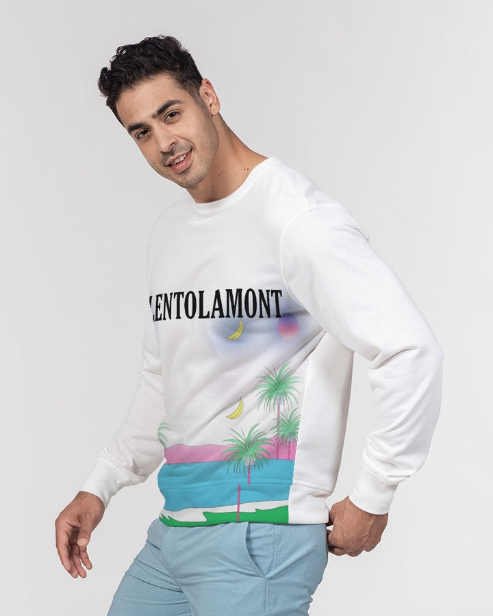 VALENTOLAMONT  Men's Classic French Terry Crewneck Pullover