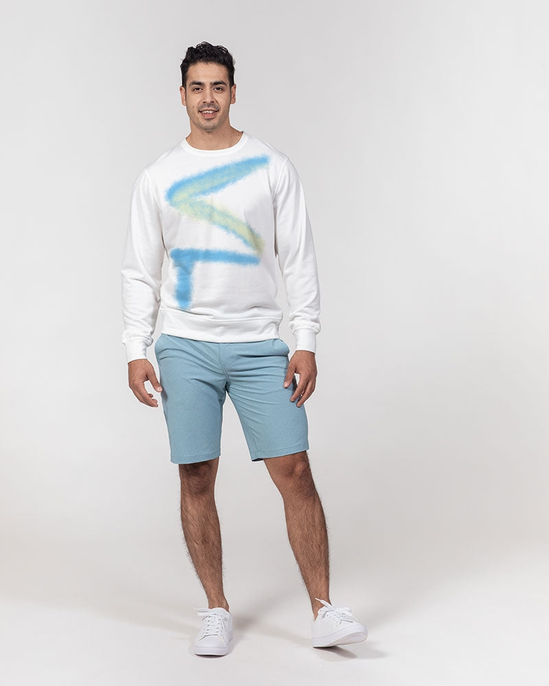 VALENTOLAMONT  Men's Classic French Terry Crewneck Pullover