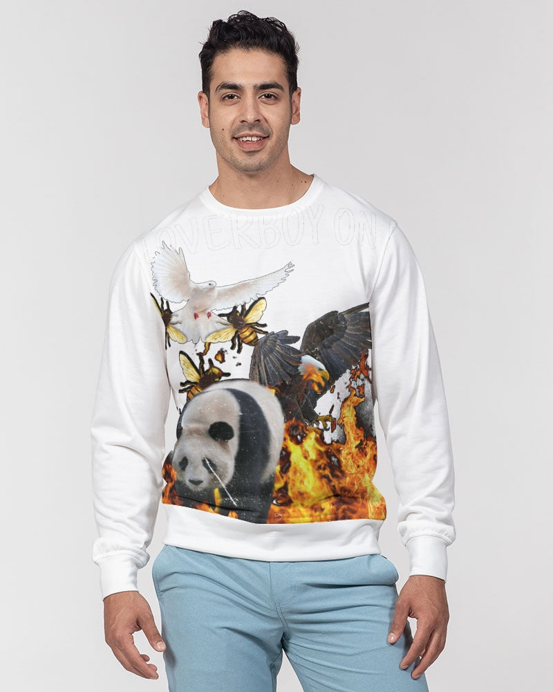 V Men's Classic French Terry Crewneck Pullover