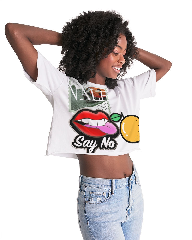 VALENTO  Women's Lounge Cropped Tee