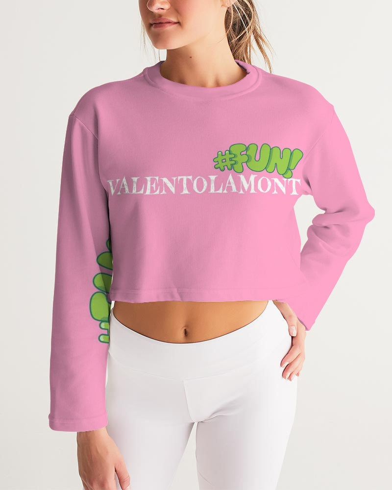 VALENTOLAMONT pink  Women's Cropped Sweatshirt