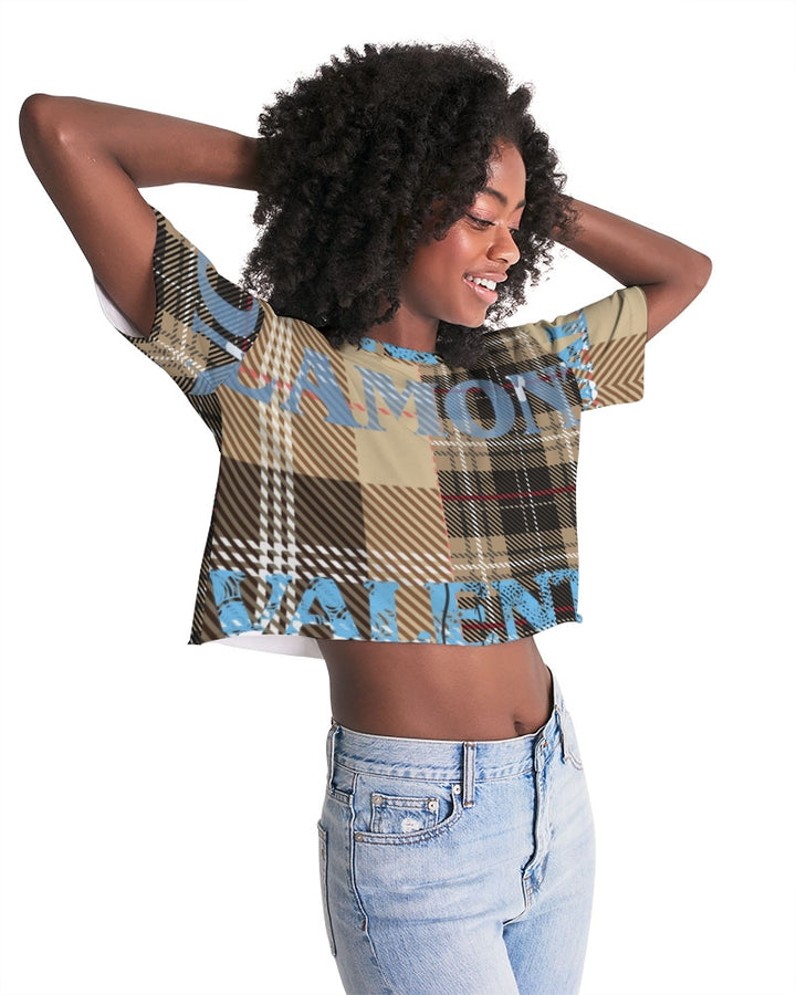 VALENTO Women's Lounge Cropped Tee